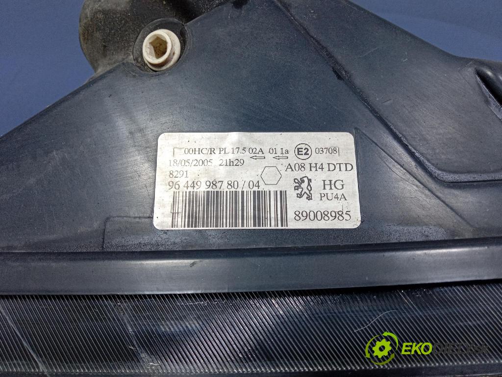 Peugeot 1007 2005 Reflektor: v pravo: 9644998780