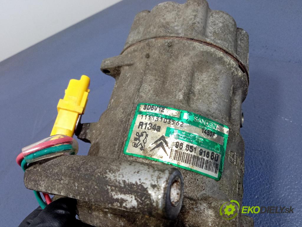 Peugeot 1007 2005 Kompresor: Klimatizácia: 9655191680