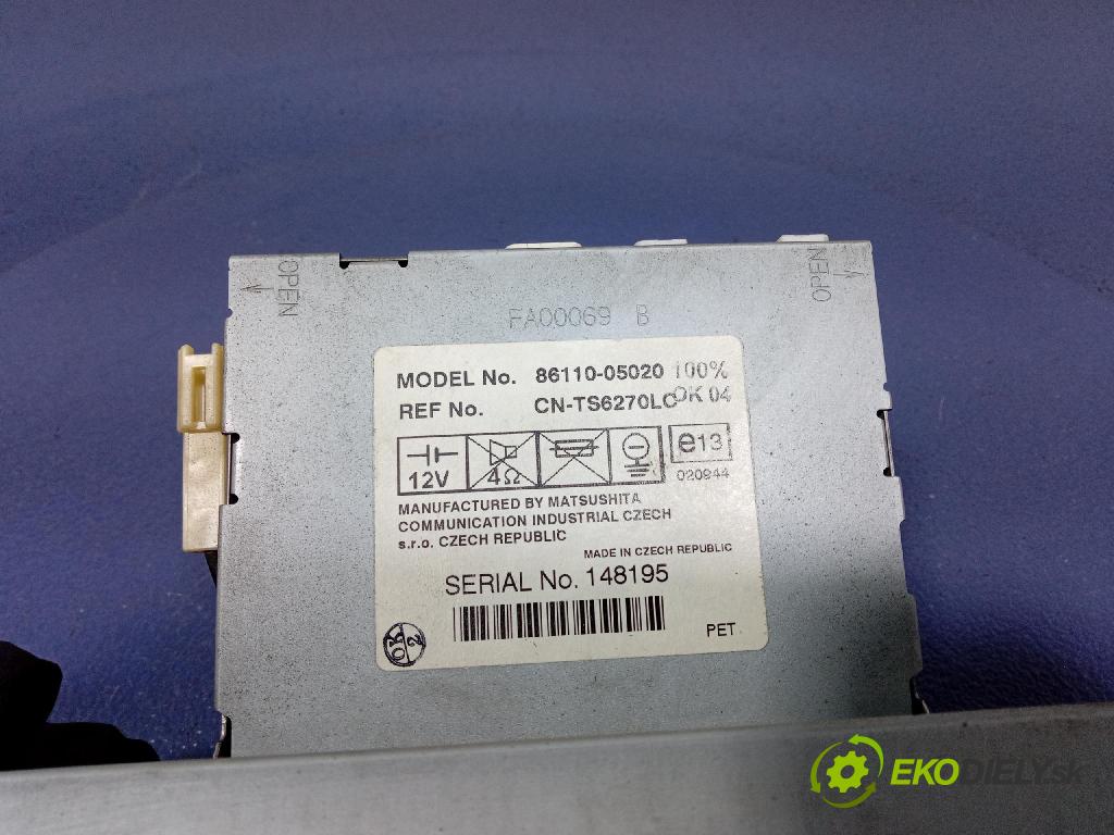 Toyota Avensis 2003 Zobrazit: Rádio: / GPS 86110-05020