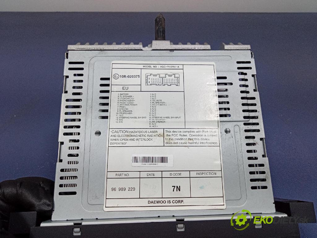 Chevrolet Aveo 2009 Radio I Navigácia: 96989220