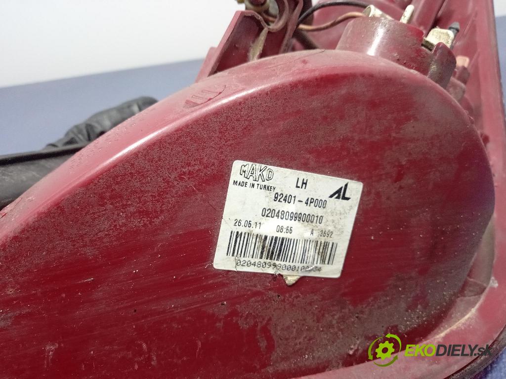 Hyundai I20 2011 svetlo / reflektor zad ľavá Vonkajsia: 92401-4P000