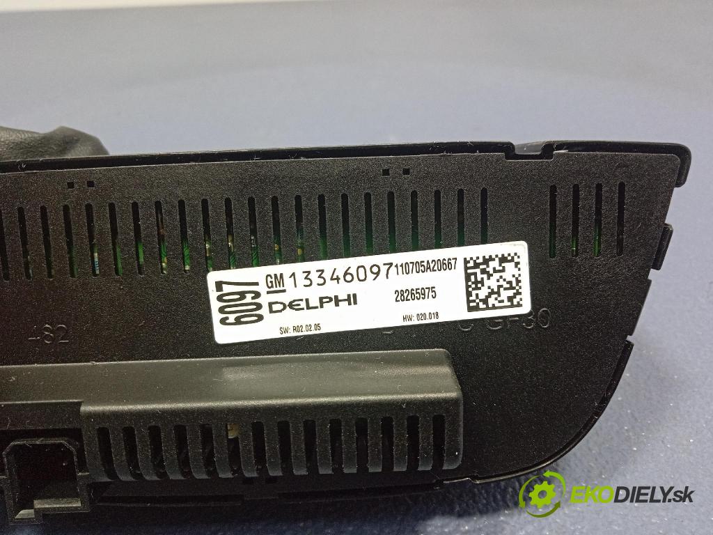 Opel Astra 2011 prepínač Klimatizácia: Prúd vzduchu: 13346097