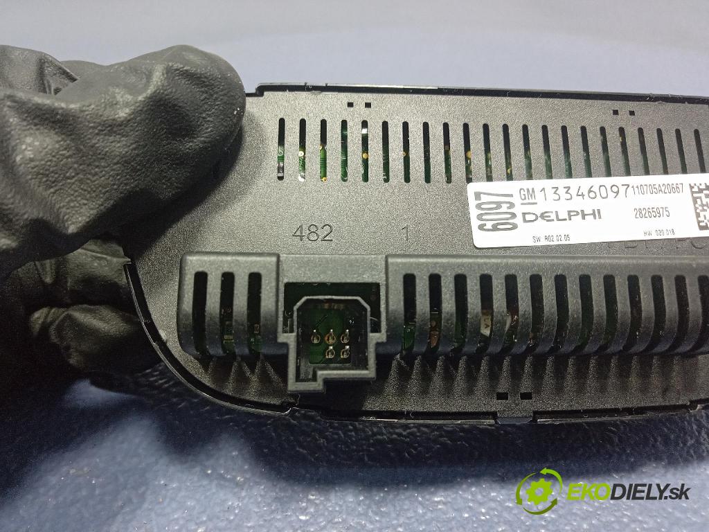 Opel Astra 2011 prepínač Klimatizácia: Prúd vzduchu: 13346097