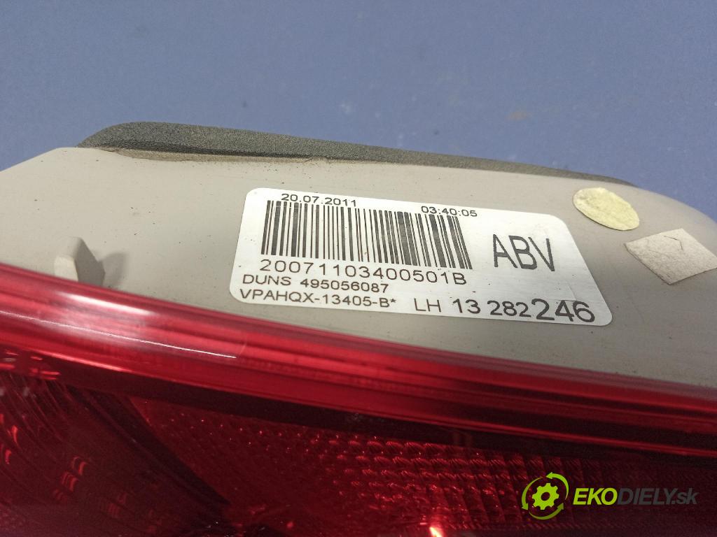 Opel Astra 2011 světlo Zad: levá Uvnitř 13282246