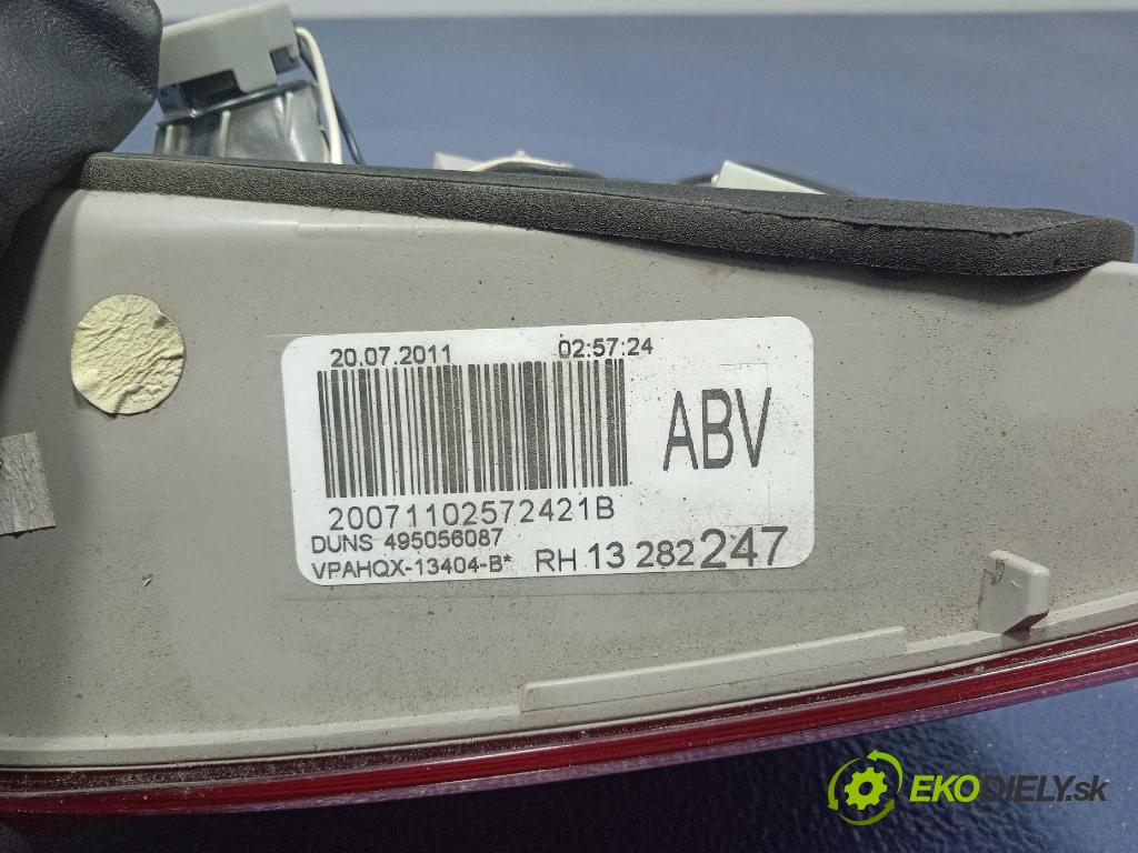 Opel Astra 2011 svetlo / reflektor zad Prava: Vnútri: 13282247