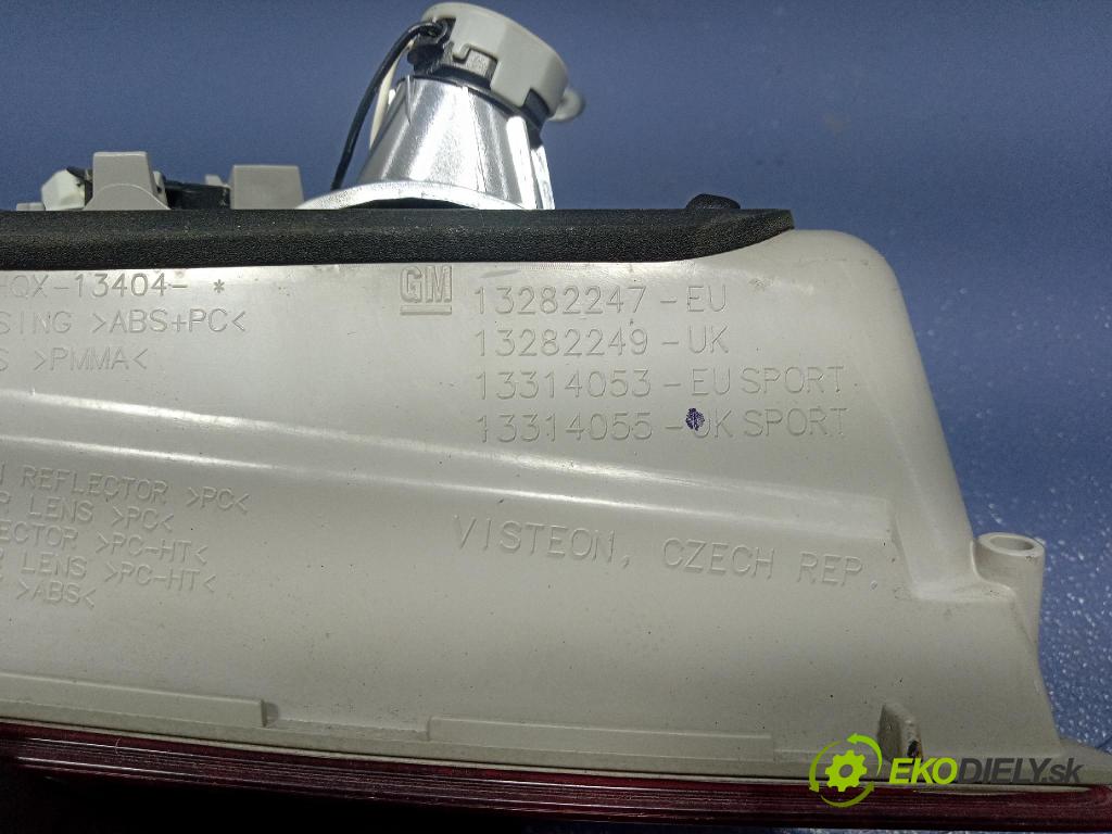 Opel Astra 2011 svetlo / reflektor zad Prava: Vnútri: 13282247