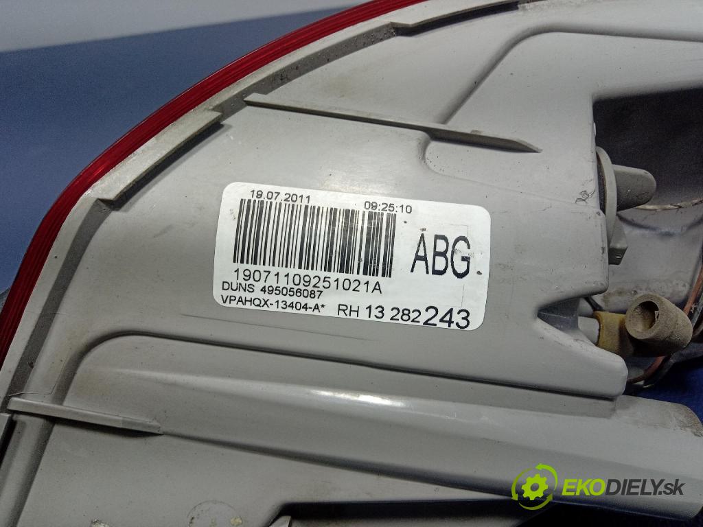 Opel Astra 2011 svetlo / reflektor zad Prava: Vonkajsia: 13282243