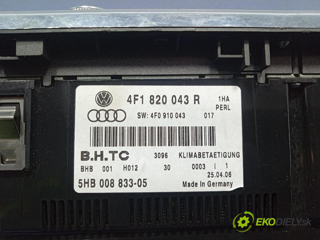 Audi A6 2006 prepínač Klimatizácia: Prúd vzduchu: 4F1820043R