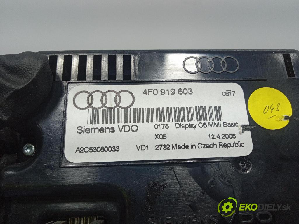 Audi A6 2006 Zobrazit: Rádio: / GPS 4F0919603