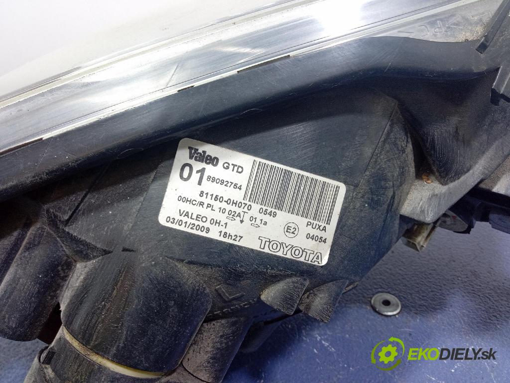 Toyota Aygo 2009 světlo Levý: 81150-0H070