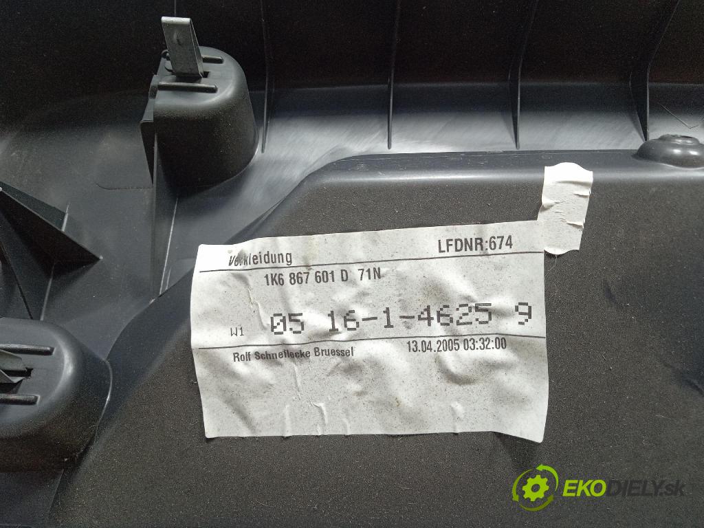 Vw Golf 2005 Tapacír: kufr 1K6867601D
