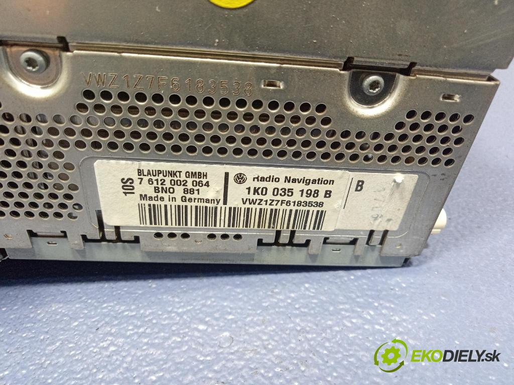 Vw Golf 2005 Radio I Navigácia: 1K0035198B