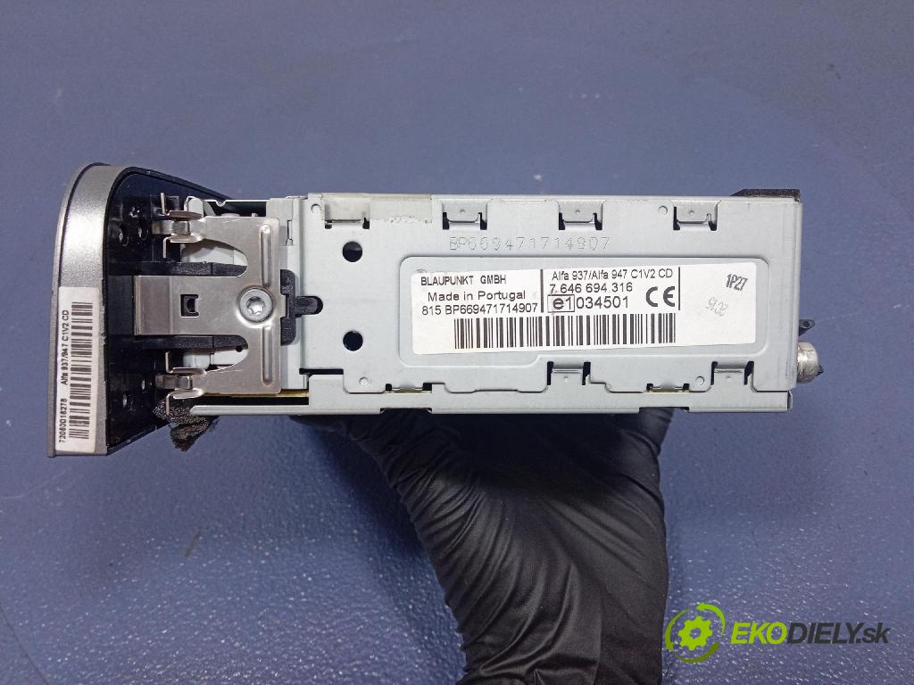 Alfa romeo 147 2008 Radio I Navigácia: 1560745540