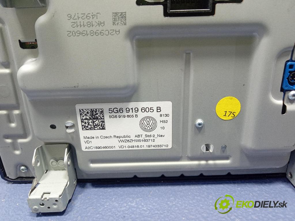 Vw Golf 2019 Radio I Navigácia: 5G6919605B