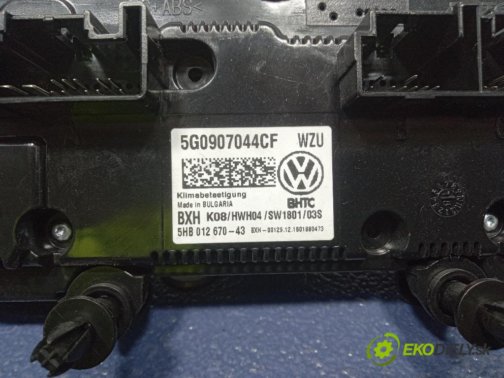 Vw Golf 2019 prepínač Klimatizácia: Prúd vzduchu: 5G0907044CF