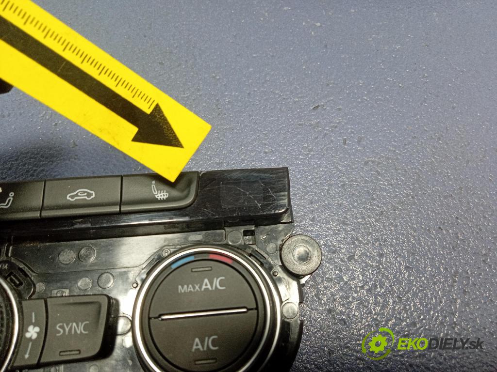 Vw Golf 2019 prepínač Klimatizácia: Prúd vzduchu: 5G0907044CF