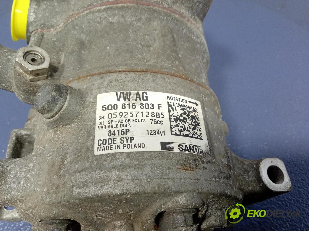 Vw Golf 2019 Kompresor: Klimatizace: 5Q0816803F