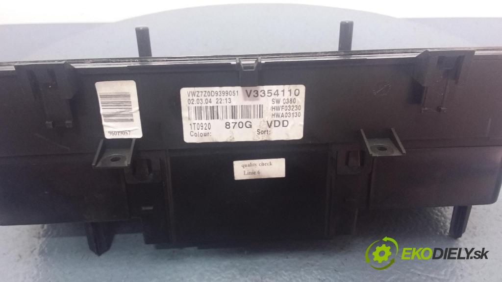 Vw Touran 2004 prístrojovka/ budíky 1T0920870G