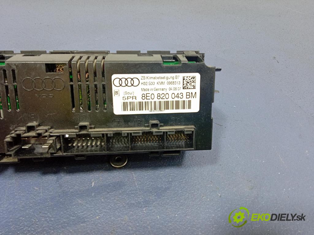 Audi A4 2007 prepínač Klimatizácia: Prúd vzduchu: 8E0820043BM
