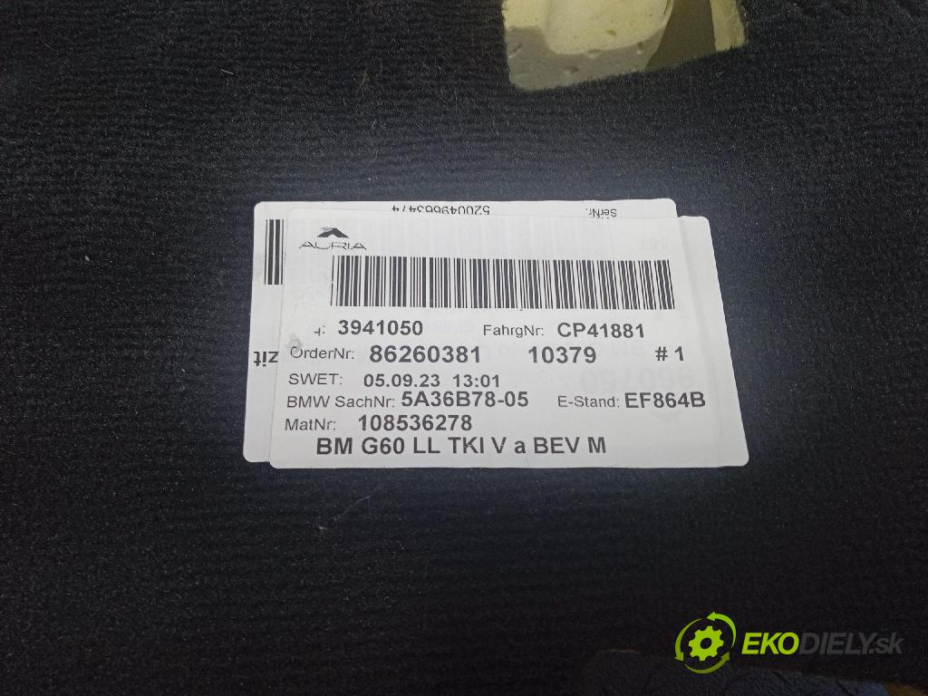 Bmw I5 m60 xdrive 2023 koberec do auta 5A36B78