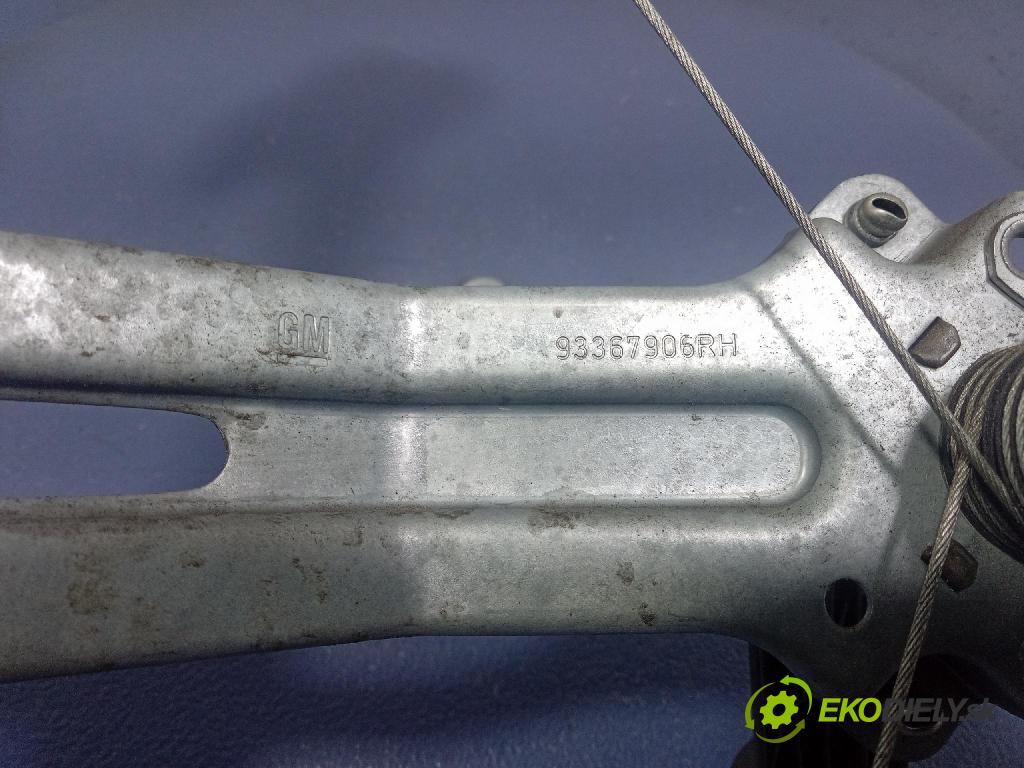 Opel Meriva 1.8 2003 mechanizmus okna Okná: zad v pravo: 93367906