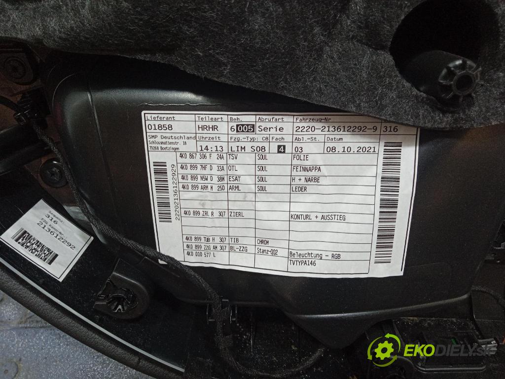 Audi A6 2021 Čalounictví: dvere zad Prava: 4K0868068