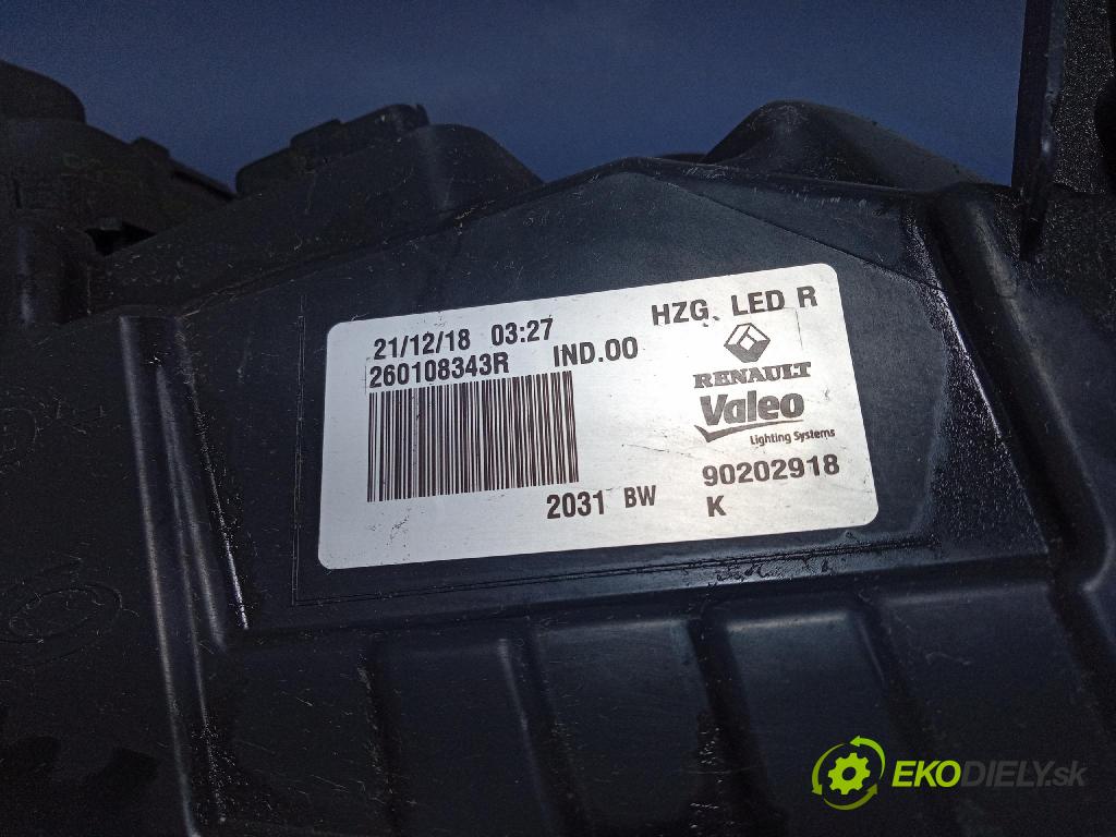 Renault Koleos 0 Reflektor: v pravo: 260108343R