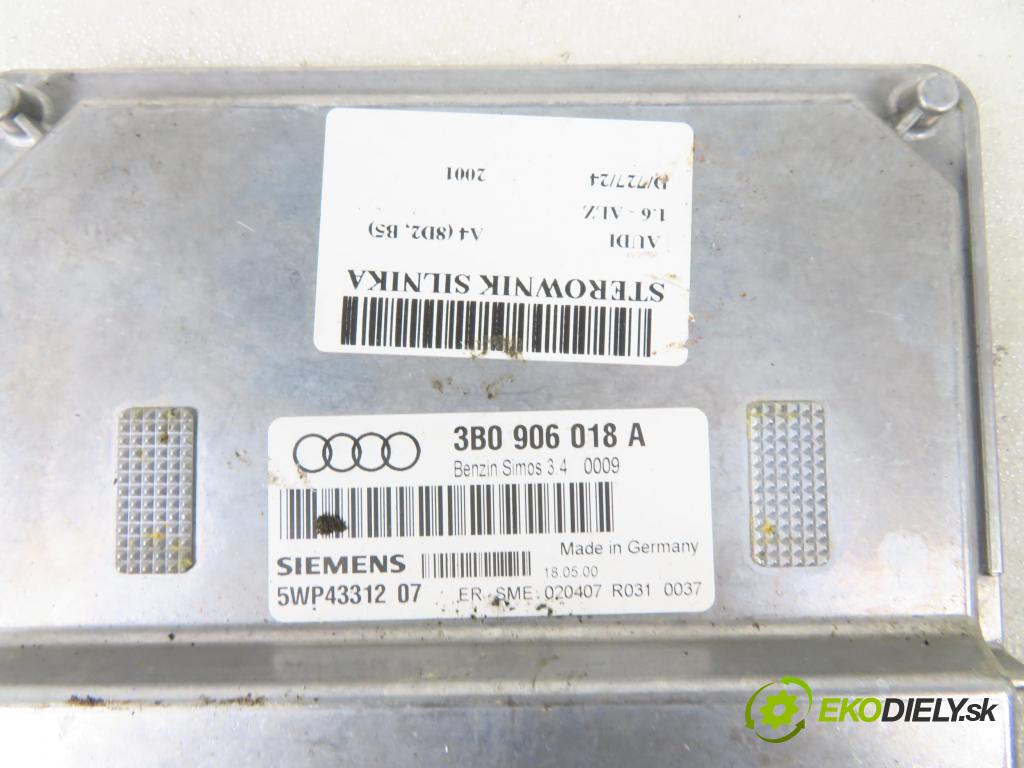 AUDI A4 (8D2, B5) SEDAN 2001 75,00 1.6 - ALZ 1595,00 Riadiaca jednotka Motor 3B0906018A ; 5WP43312