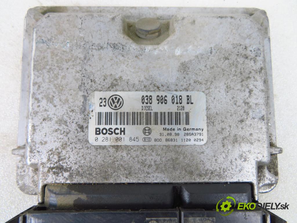 VW GOLF IV (1J1) HB 1998 66,00 1.9 TDI 90 - ALH 1896,00 Riadiaca jednotka Motor 038906018BL ; 0281001845