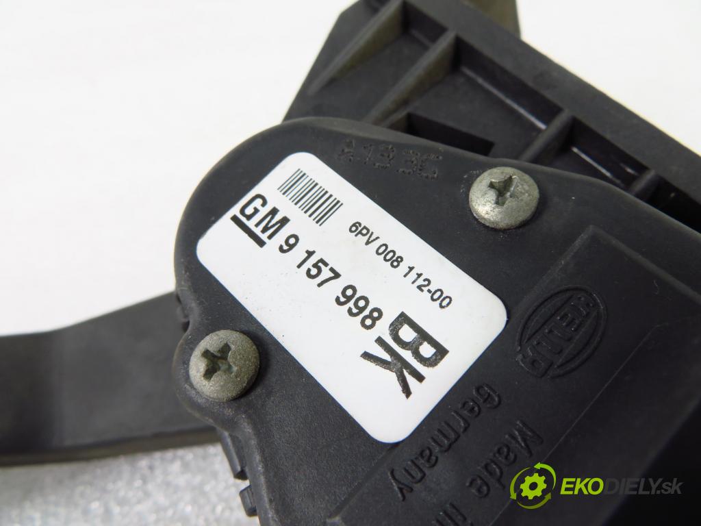 OPEL ASTRA G liftback (T98) HB 2003 62,00 1.6 8V - Z 16 SE 1598,00 Potenciometer plynu 9157998 ; 6PV00811200 (Pedále)