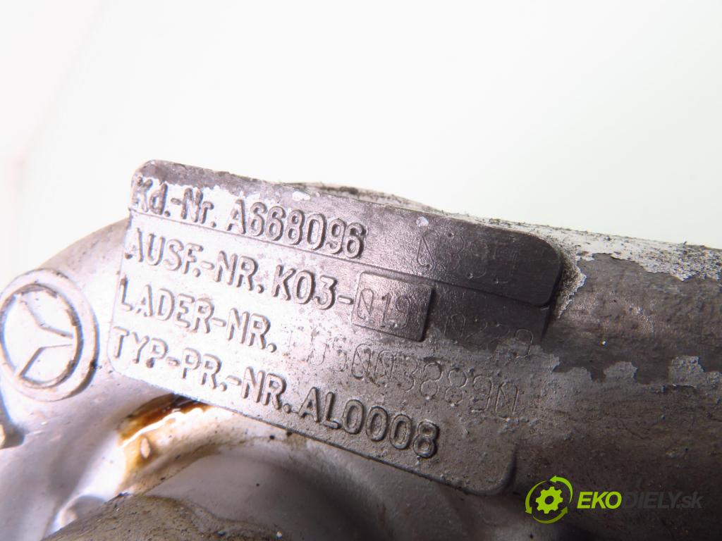 MERCEDES-BENZ KLASA A (W168) HB 1999 66,00 1.7 CDI 90 1689,00 RYCHLONABÍJEČKA: A6680960399 ; 53031015061 (Turbodúchadla (kompletní))