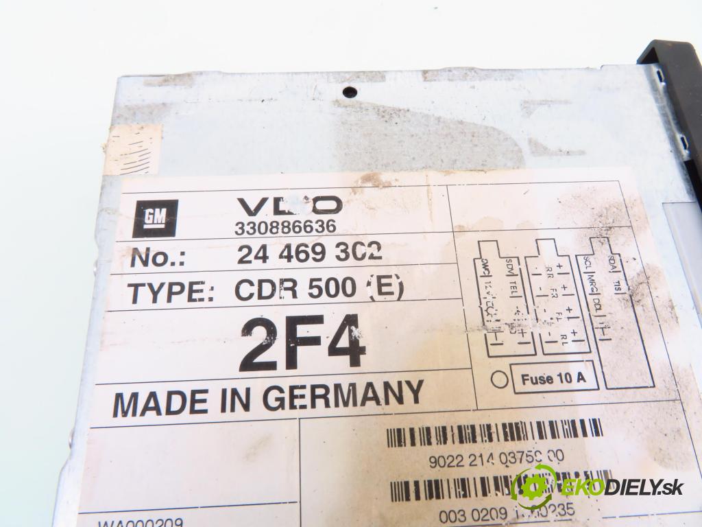 OPEL ASTRA G sedan (T98) SEDAN 1998 66,00 1.4 16V - Z 14 XE 1389,00 RADIO CD 24469302 ; CDR500