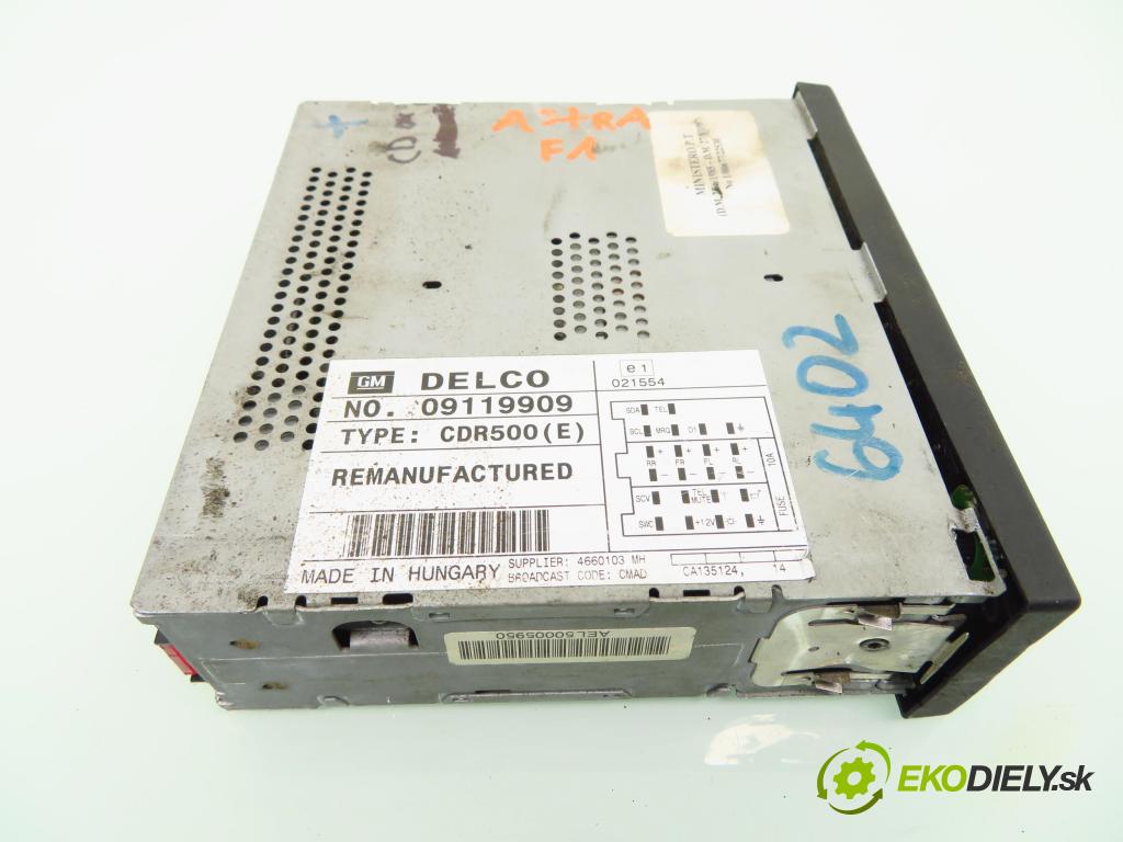 OPEL ASTRA F (T92) HB 1992 50,00 1.7 TD 1700,00 RADIO CD 09119909 ; CDR500E