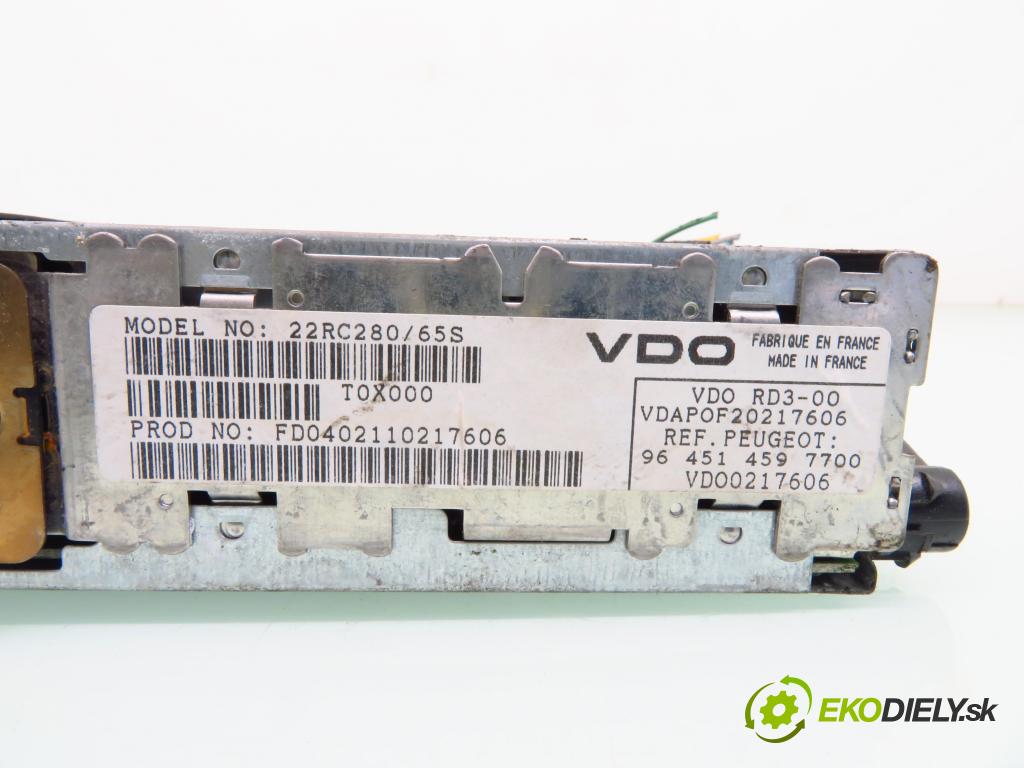 PEUGEOT 307 (3A/C) HB 2001 66,00 2.0 HDi 90 - RHY (DW10TD) 1997,00 RADIO CD 964514597700