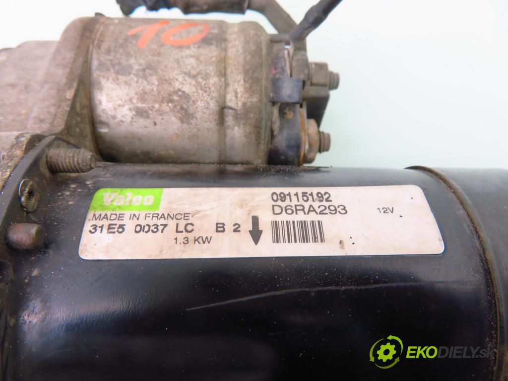 OPEL ASTRA H (A04) HB 2005 77,00 1.6 - Z 16 XEP 1598,00 Štartér D6RA293 ; 09115192 (Štartéry)