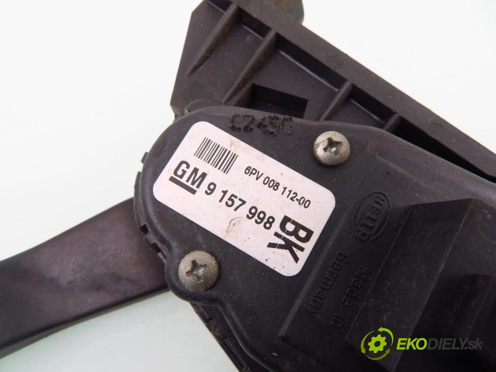 OPEL ASTRA G liftback (T98) LIFTBACK 2001 66,00 1.4 - Z 14 XEP 1364,00 Potenciometer plynu 9157998BK ; 6PV00811200 (Pedále)