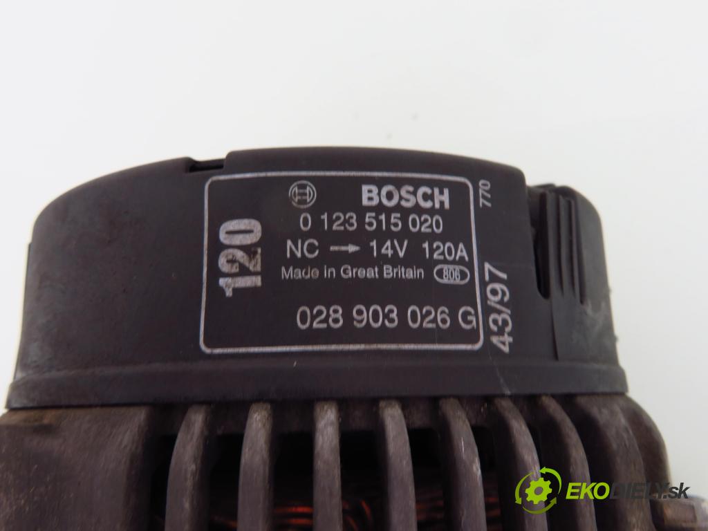 VW GOLF III Variant (1H5) KOMBI 1998 66,00 1.9 TDI - ALE 1896,00 Alternátor 028903026G ; 0123515020 (Alternátory)
