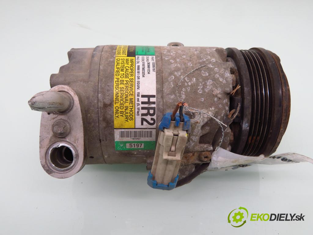 OPEL MERIVA A nadwozie wielkoprzestrzenne (MPV) (X03) MINIVAN 2000 74,00 1.6 16V - Z 16 XE 1598,00 KOMPRESOR: klimatizace 13205197 ; 383601234 (Kompresory)