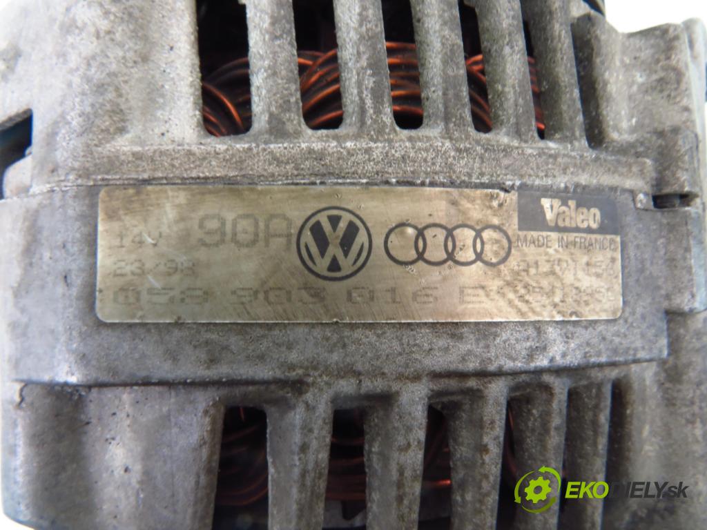 AUDI A4 (8D2, B5) SEDAN 1998 74,00 1.6 8V 100 - ADP 1595,00 Alternátor 058903016E (Alternátory)