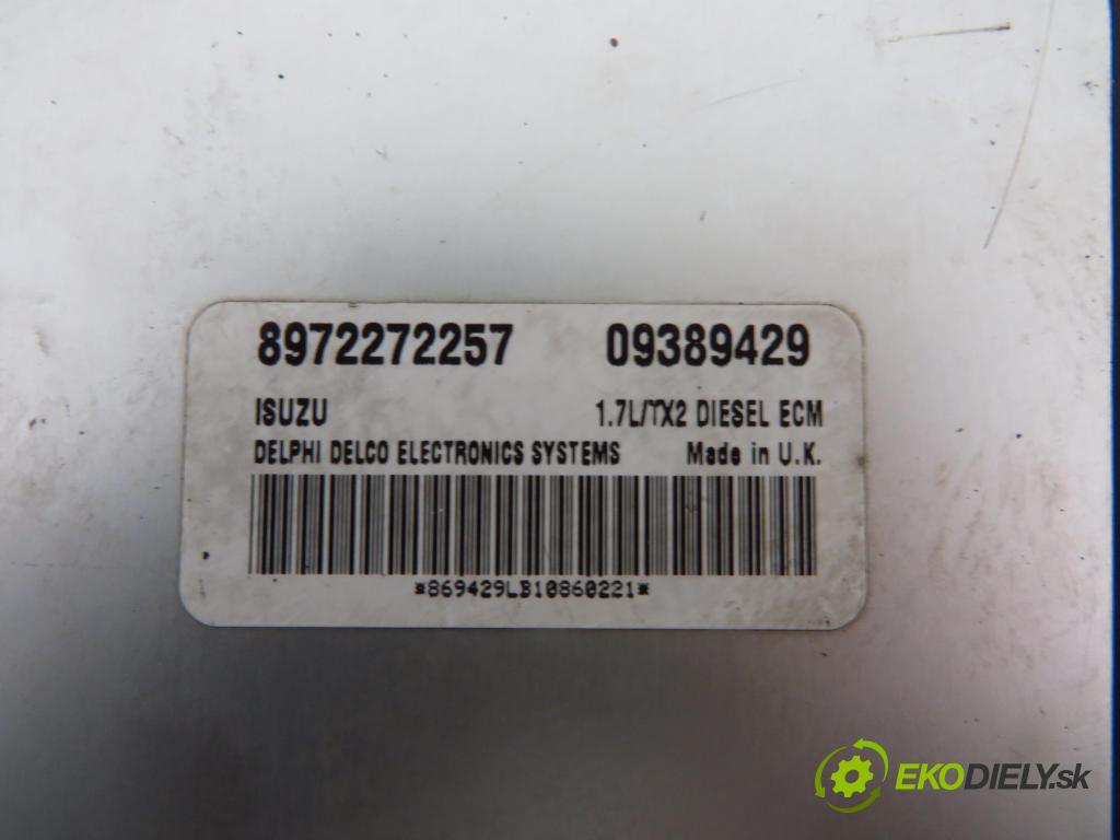 OPEL CORSA C (X01) HB 2001 55,00 1.7 DTI - Y 17 DT 1686,00 řídící jednotka motora 8972272257 ; 09389429