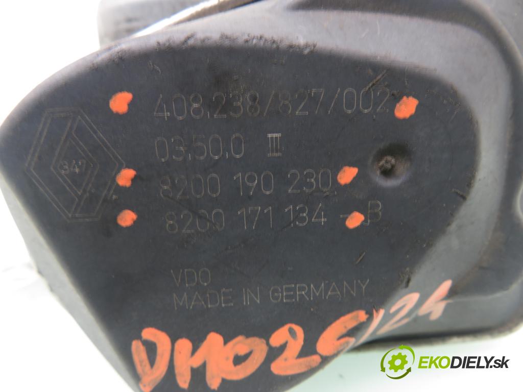 RENAULT SCENIC II (JM0/1_) MINIVAN 2003 99,00 2.0 135 - F4R 770 1998,00 Škrtiaca klapka 408238827002 ; 8200190230 ; 8200171134 (Škrtiace klapky)