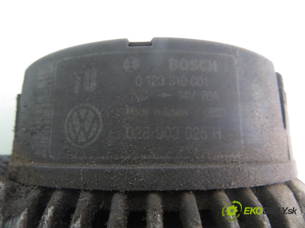 VW GOLF III (1H1) HB 1993 44,00 1.4 - ABD 1390,00 Alternátor 0123310001 ; 028903025H (Alternátor)