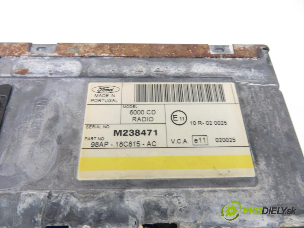 FORD FOCUS Turnier (DNW) KOMBI 2001 85,00 1.8 TDCi - F9DA 1753,00 RADIO CD 98AP18C815AC