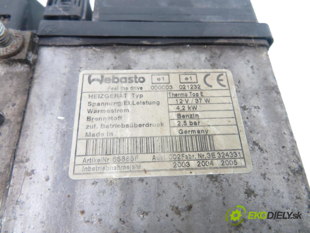 RENAULT SCENIC II (JM0/1_) MINIVAN 2003 60,00 1.5 dCi (JM0F) - K9K 722 1461,00 Webasto 66888F ; 66724B (Webasto (nezávislé kúrenie))