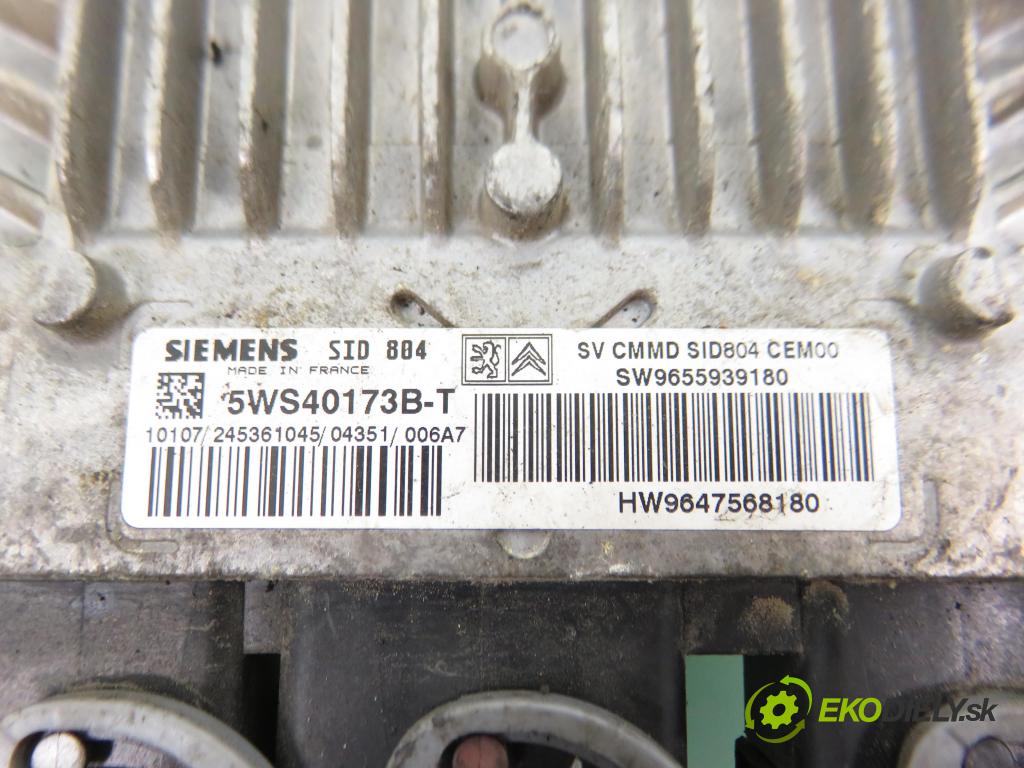 CITROEN C3 I (FC_) HB 2005 50,00 1.4 HDi - 8HZ (DV4TD) 1398,00 řídící jednotka motora 5WS40173BT ; HW9647568180