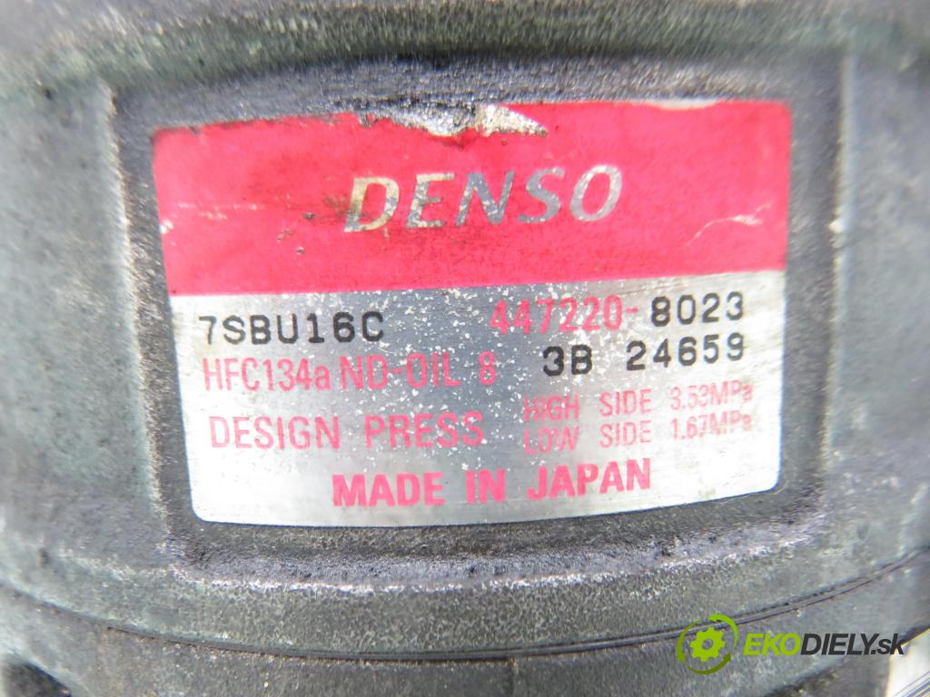 BMW 3 (E46) SEDAN 1998 100,00 320 d 136 - M47 D20 (204D1) 1951,00 KOMPRESOR: klimatizace 4472208023 ; 7SBU16C (Kompresory)