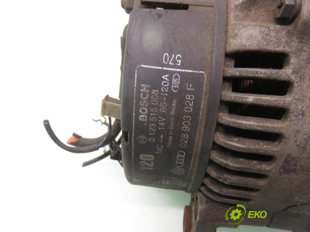 AUDI A4 (8D2, B5) SEDAN 1998 66,00 1.9 TDI - AHU 1896,00 Alternátor 0123515008 ; 028903028F (Alternátory)