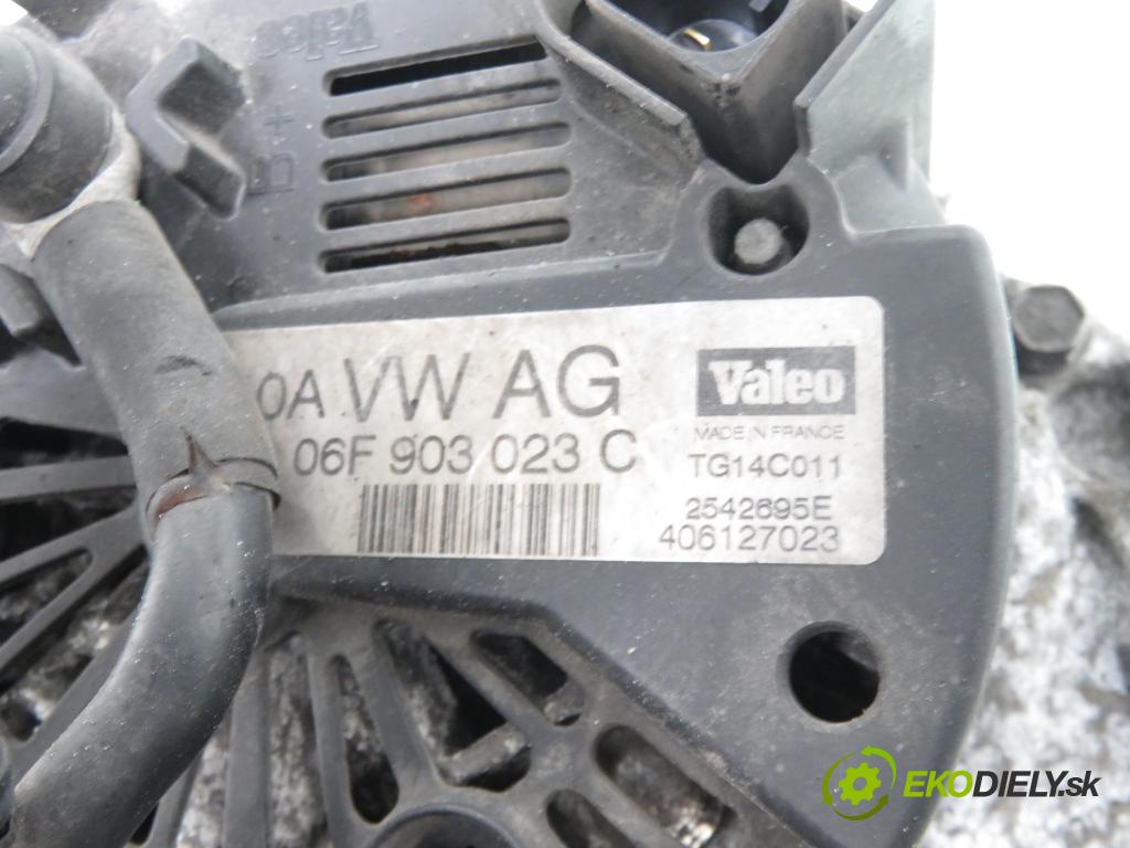 VW GOLF V (1K1) HB 2006 77,00 1.9 TDI - BXE 1896,00 Alternátor 06F903023C ; TG14C011 ; 2542695E (Alternátory)