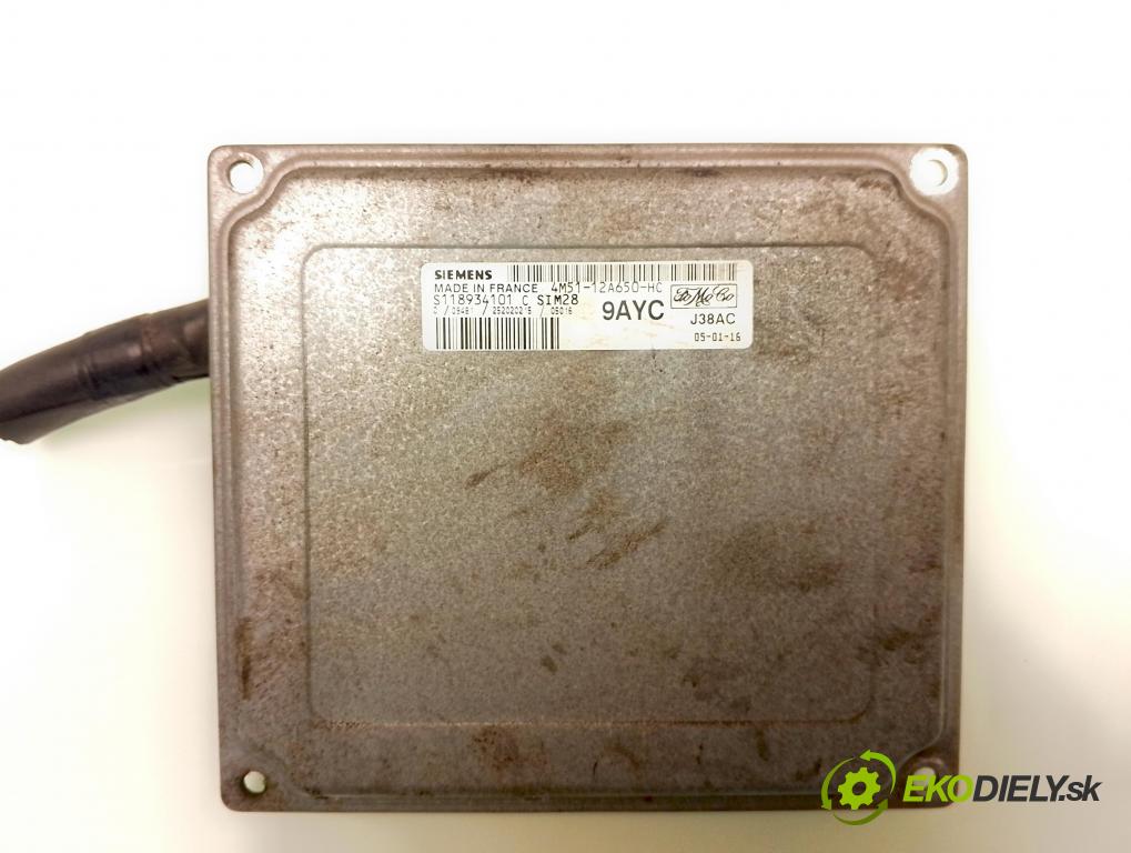 FORD FOCUS C-MAX (DM2) MINIVAN 2003 74,00 1.6 - HWDA 1596,00 Riadiaca jednotka Motor 4M5112A650HC ; S118934101C