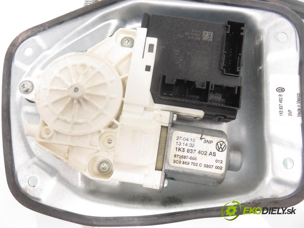 VW JETTA VI (162, 163) SEDAN 2011 77,00 1.6 TDI - CAYC 1598,00 mechanismus oken PPE 1K5837462B ; 1K5837402AS ; 3C0959792A